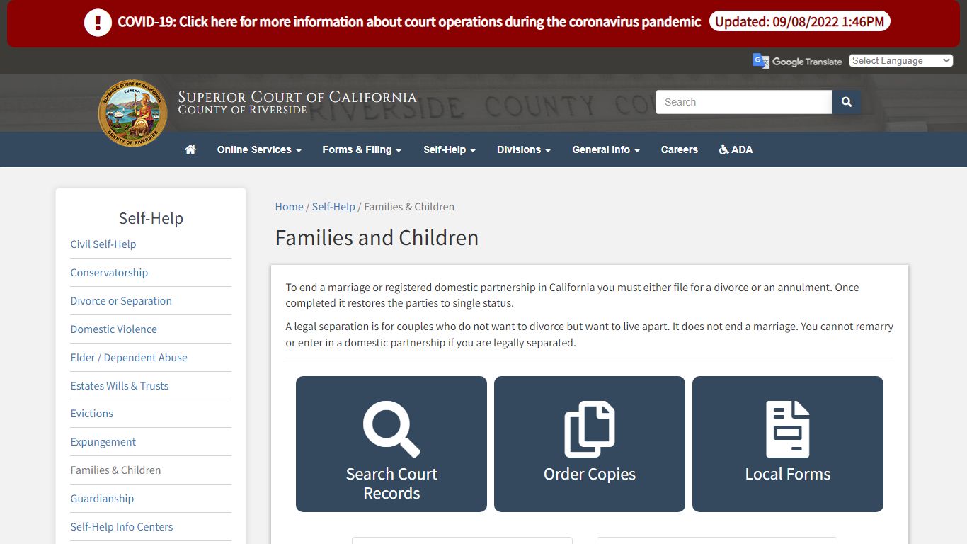 Families & Children - California